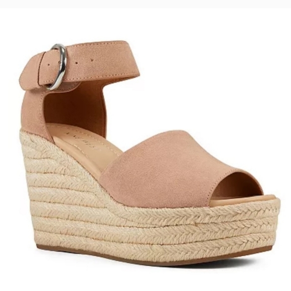 Nine West Adell Women's Espadrille Wedge Sandals in Blush Size 9.5 - Picture 1 of 9